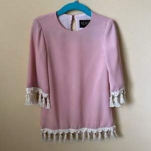 Kids Mestiza Pink Dress with tassels